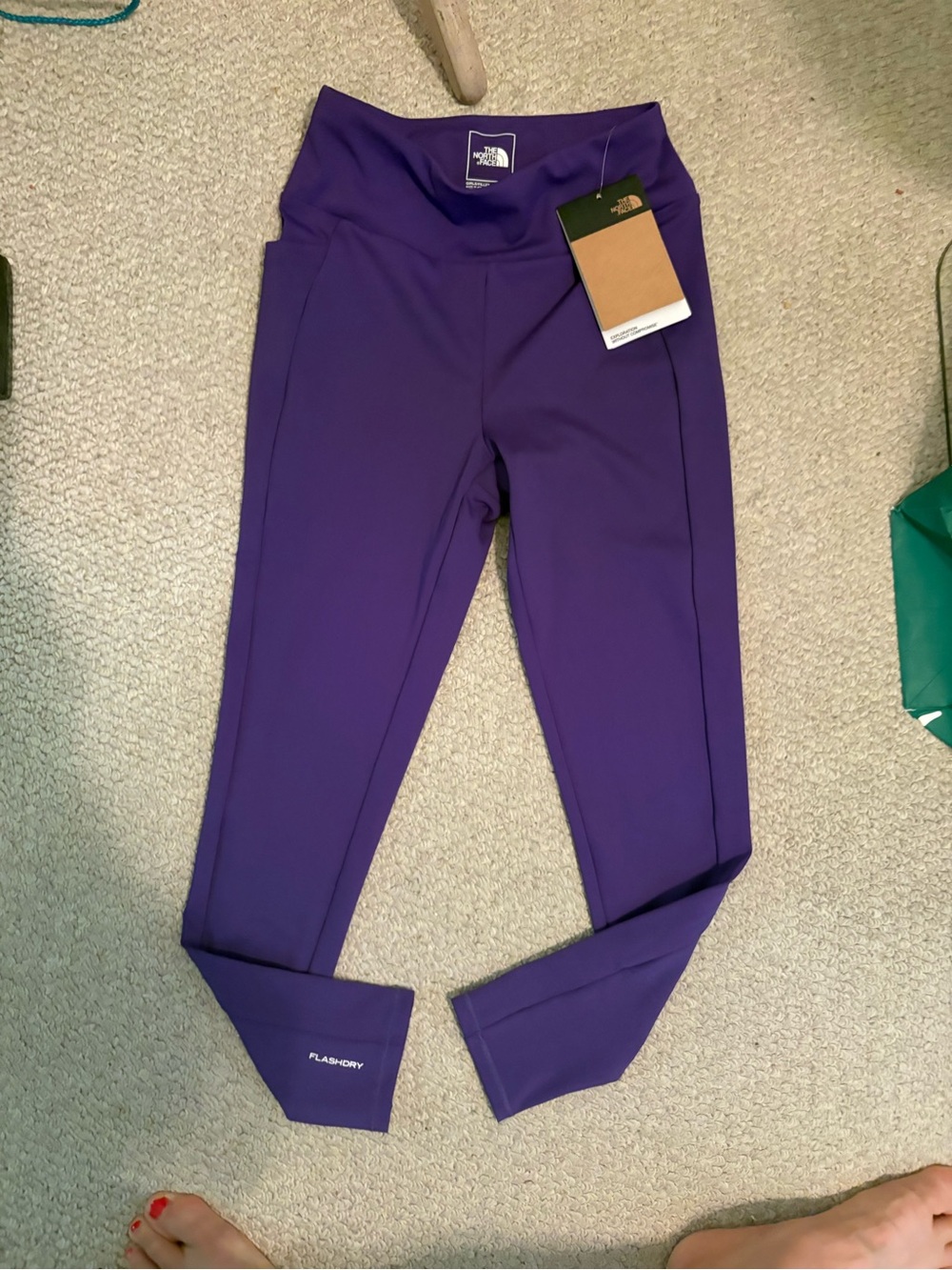 The North Face Kids' Purple Active Leggings NWT girl large $50 size L/12